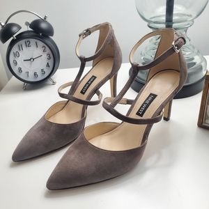 Nine West Gray Heels 6.5